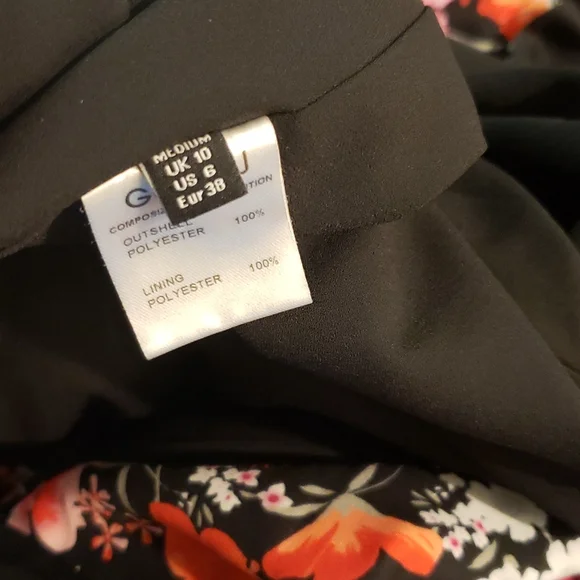 Goen J US Sz 6 floral dress flower print gown - Picture 4 of 6